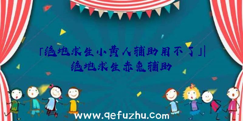 「绝地求生小黄人辅助用不了」|绝地求生赤兔辅助